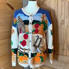 Cardigan Bay Sweaters Cardigan Bay Hand Knit Fall Cardigan Sweater M Poshmark