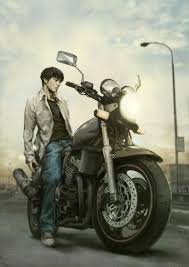 Yahoo Book Cover Anime Motorcycle Art Illustration