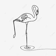 Flamingos memiliki bulu hitam di bawah sayap mereka, jadi saya membuat petunjuk. Gambar Gambar Garis Flamingo Berdiri Dengan Satu Kaki Menggambar Garis Satu Kaki Flamingo Png Transparan Clipart Dan File Psd Untuk Unduh Gratis