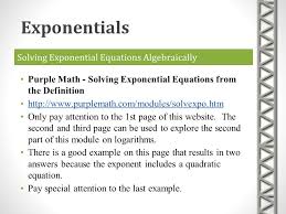 Exponentials And Logarithms Ppt Download