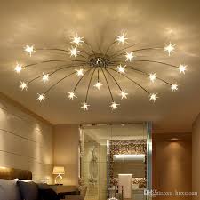 Modern Led Chandelier Ceiling Star Novelty Childrens Room Illumination Nordic Fixtures Home Lighting Bedroom Living Room Lamps Ceiling Hanging Lights Pendants Lights From Huxiaoan 154 57 Dhgate Com