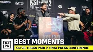 Matchroom boxing boxing, press conferences ksi, logan paul duration 25:13 published a year ago watch on fite: Logan Paul Turns Ksi Fight Press Conference Into A Math Quiz Dazn News Us