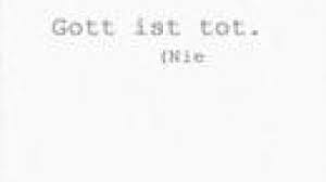 Darstellung des textes in kleinen gruppen. Gott Ist Tot Nietzsche Youtube