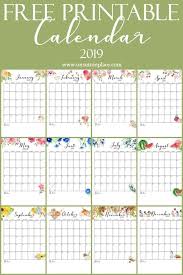 Free Printable Calendar 2019 Monthly Calendar Monthly Calendar Printable Free Printable Calendar Printable Calendar
