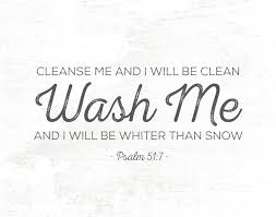 Cleanse Me And I Will Be Clean Psalm 51 7 Bible Verse Prints Cleanse Me Laundry Signs