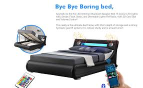 Limitless Home New Stunning Designer Led Rio Ottoman Built In Bluetooth Speakers Curved Bed Frame 5ft King Size Black Amazon Co Uk Kitchen Home Whether you prefer to unwind in the evening with a good book, play games on your phone, or catch up on the day with your partner, the right bedside lighting can make all the difference.