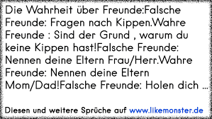 Die Wahrheit über Freundefalsche Freunde Fragen Nach Kippenwahre