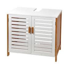 Découvrez nos gammes de meubles de qualité pour salle de bain. Dessous De Lavabo Bambou 1 Etagere Blanc Colonne Et Meuble De Rangement Salle De Bain Et Wc Meuble Gifi