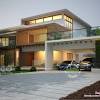 Front elevation of luxury home (theplancollection: 1
