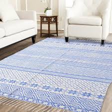 Handblock Printed Rug Indian Rug Large Rug Rug Runner 4x6 Feet Rug Blue Rug Floor Rug Area Rug Rustic Rug Woven Rug Carpet With