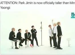 But In A Livestream They Revealed That Jimin Wears Insoles To Look Taller Than Yoongi Bts Memes Hilarious Bts Boys Bts Tweet