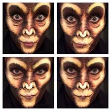 Monkey Facepaint Schminke Animal Makeup Monkey Makeup Monkey Face Paint