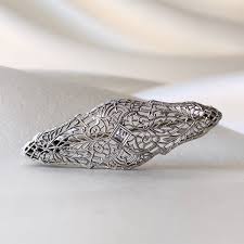 art deco diamond brooch