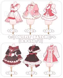 Group focus anime draw art. Set Price Open 3 6 Outfit Batch By Krianart Fashion Design Drawings Art Clothes Anime Outfits