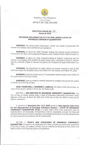 Executive Order No 064 City Of Cebu
