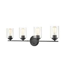251 First York Matte Black 31 Inch Four Light Bath Vanity Bellacor Millennium Lighting Glass Bulbs Bath Vanities