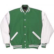 Kelly Green White Standard Letterman Jacket