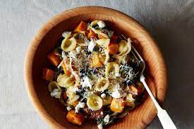 Orecchiette With Roasted Butternut Squash Kale And Caramelized Red Onion Recipe On Food52 Recipe Autumn Pasta Recipes Butternut Squash Recipes Recipes