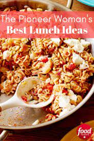 This recipe for pioneer woman's beans and cornbread feeds a hungry, crowd. The Pioneer Woman S Easiest Lunch Ideas Food Network Recipes Best Lunch Recipes Vegetarian Recipes Healthy