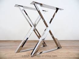 Most have sophisticated metal finishes, but some can also be found in designer colors. China Modern Steel Dining Table Legs 28 H X 20 W X Frame Table Legs China Metal Table Leg Metal Table Base