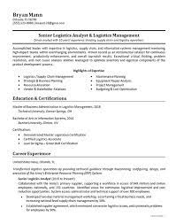 They do so by identifying what certain projects need and by coordinating with other members of staff, quality assurance professionals and engineers in particular. Logistics Analyst Logistics Management Chronological Resume Resume Examples