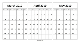 March April May 2019 Calendar March April May 2019calendars Calendar June June 2019 Calendar August Calendar