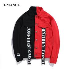 Maybe you would like to learn more about one of these? Black Red Patchwork Printed Jeans Jackets Denim Jacket Men Japanese Denim Denim Jacket