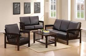 This small living room set enchants with its refined, brown leather finish and the exquisite comfort it offers. Mordern Wooden Sofa Set Rs 35000 Piece Ramesh Furniture Id 20252660955