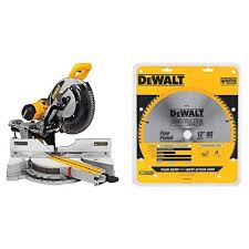Dewalt Dws779 12 Sliding Compound Miter Saw With Dewalt Dw3128 Series 20 12 Inch 80 Tooth Atb Thin Kerf Crosscutting Miter Saw Blade With 1 Inch Arbor Buy Online In Gambia At Gambia Desertcart Com Productid