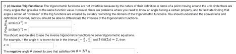 The unit circle is an excellent guide for memorizing common trigonometric values. Inverse Trig Functions The Trigonometric Functions Chegg Com