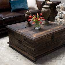 Vintage metal trunk tin chest coffee table storage box leadenhall st london. Rustic Coffee Table Trunk Includes Hinged Lid For Handy Storage Coffee Table Coffee Trunk Chest Coffee Table Coffee Table Square Rustic Coffee Table Sets