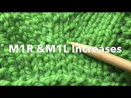 You may want to move this stitch marker periodically as you increase). Knit Make 1 Increase M1 M1r M1l With Slow Motion Youtube