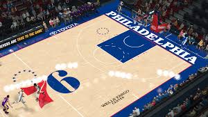 76ers bench & visitor bench. Wells Fargo 76ers Court