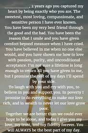 Wedding Vows 22 Examples About How To Write Personalized Wedding Vows See More Http Vows For Her Wedding Vows To Husband Wedding Vows For Her
