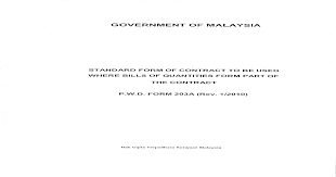 In malaysia, whilst standard forms still form the bulk of all engineering/construction contracts let out,1 there is a growing preference by the larger employers to utilize modified or ad hoc forms. Pwd 2010 203 Pdf Document