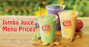 The regular jamba juice menu items are impressive, but did you know that they will blend up most anything they have at their store? Jamba Juice Menu Prices Of All Smoothies Catering Menu Nutrition