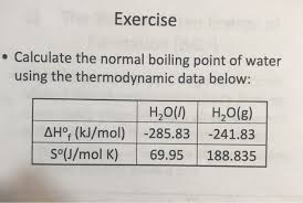 Jun 06, 2009 · question: Exercise Calculate The Normal Boiling Point Of Chegg Com