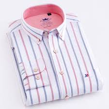 100 Cotton Multi Striped Oxford Dress Shirt In 2020 Mens Shirt Dress Oxford Shirt Men Slim Fit Casual Shirts