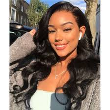 Expedited shipping available, shipped out within 24 hours, 2~5 business days arrive Body Wave 1b Black Lace Front Wigs For White Or Black Women 22 Inches Realistic Fashion