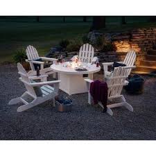 Polywood Round 48 Inch Fire Pit Table White Plastic Outdoor Decor Fire Pit Table Gas Firepit Gas Fire Pit Table
