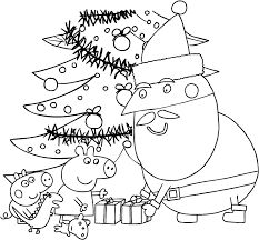 Peppa pig disegni da colorare hd png download transparent png image pngitem. Disegno Di Babbo Natale Consegna I Regali A Peppa E George Da Colorare