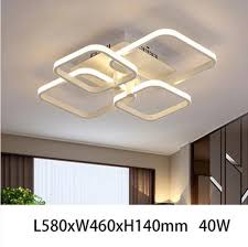 Rectangle Acrylic Aluminum Modern Led Ceiling Lights For Living Room Eperiodled