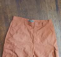 Authentic Cargo Supplies Cargo Shorts Mens Sz 38 Orange Flat Front Cotton  Blend
