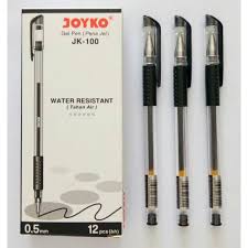 1 Pack Pulpen Gel Joyko Jk 100 Water Resistent Tahan Air Shopee Indonesia