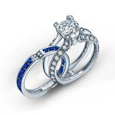 Blue Sapphire Women S Wedding Ring Set Sterling Silver Ring La Cathedrale Style Womens Wedding Ring Sets Wedding Ring Sets Wedding Rings For Women