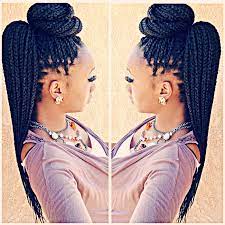 Bun Updo Boxbraids Howtostyleboxbraids Highbun Natural Braided Hairstyles Updo Box Braids Styling Hair Styles