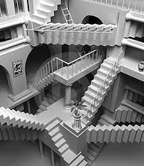 The Art Of The Impossible Mc Escher And Me Only Those Who Attempt The Absurd Will Achieve The Impossible I Think It S In My Basement Let Me Go Upstai Optische Illusie Kunst Installatiekunst Illusies
