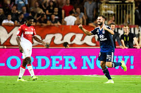 Keita (monaco) marque du pied droit. Lyon Beat Monaco In Ligue 1 Opener As Fabregas Sees Red Cgtn