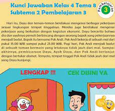 Lengkap Kunci Jawaban Kelas 4 Tema 8 Subtema 2 Pembelajaran 3 Kunci Jawaban Tematik Lengkap Terbaru Simplenews