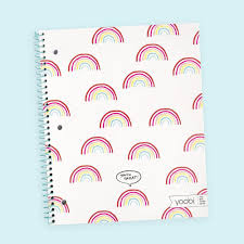 1 Subject Spiral Notebook College Ruled White Rainbow College Rule Colorful Notebooks Spiral Bound Notebooks